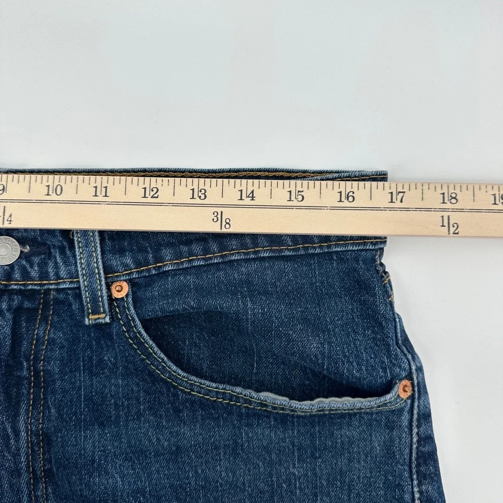 Levi Strauss 505 Mens W34‎ L32 Med Wash Straight Fit Denim Jeans